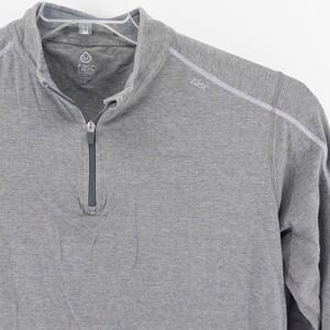 tasc Performance Mens XL Quarter Zip Pullover Gray‎ MOSOtech Bamboo Cotton Shirt